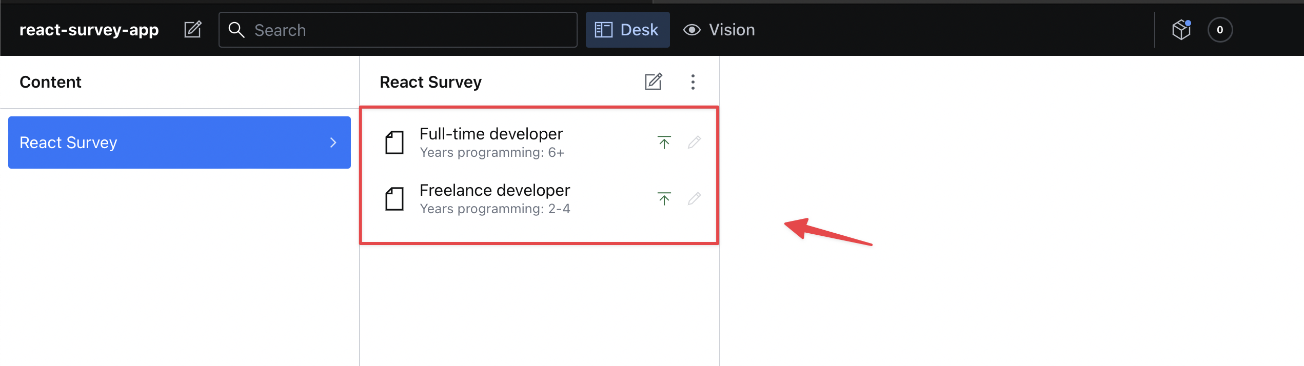 Sanity Studio list view - little styling
