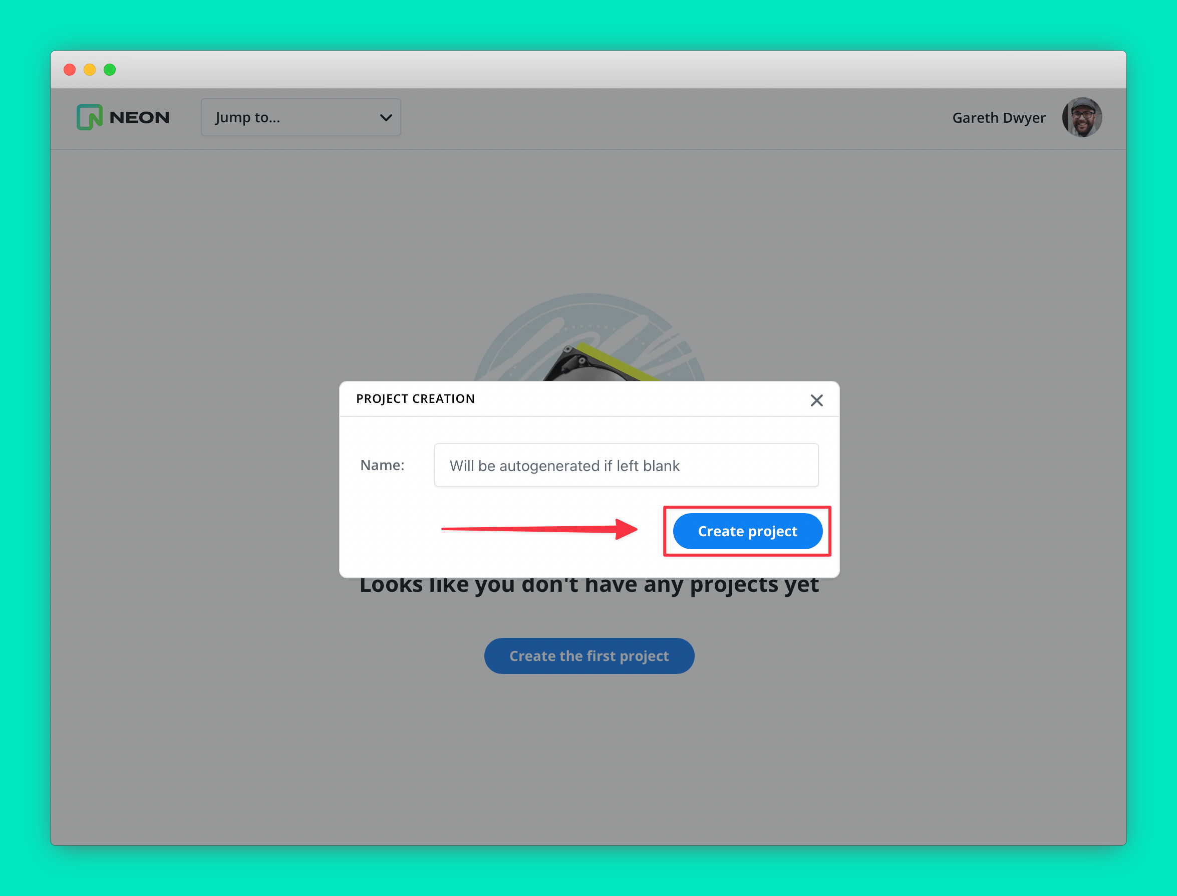 Confirm project name